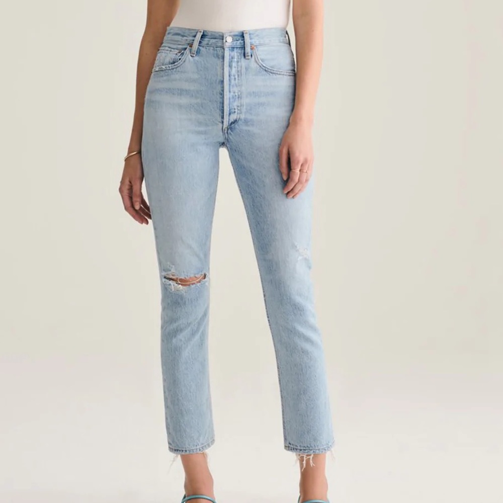 AGOLDE High Rise Straight Jeans